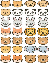 set of cartoon animals