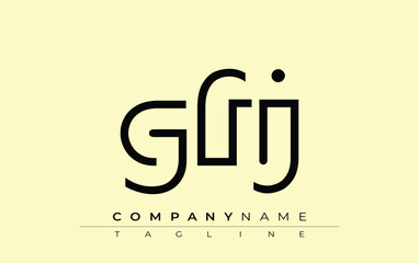 GFJ abstract letter design. Modern Business Logo Design With Abstract Typography and Contemporary Style