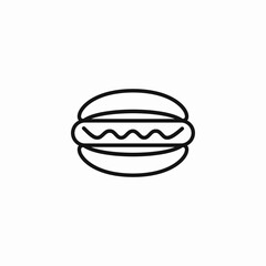 hotdog with mustard icon sign vector