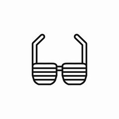 striped shutter glasses icon sign vector