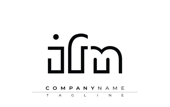 IFM abstract letter design. Modern Business Logo Design With Abstract Typography and Contemporary Style