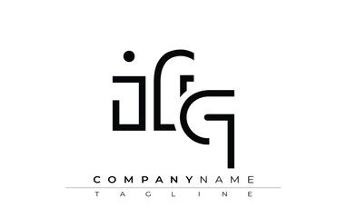 IFQ abstract letter design. Modern Business Logo Design With Abstract Typography and Contemporary Style