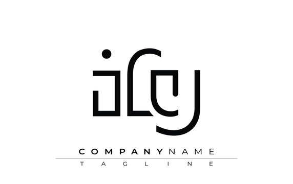IFY abstract letter design. Modern Business Logo Design With Abstract Typography and Contemporary Style