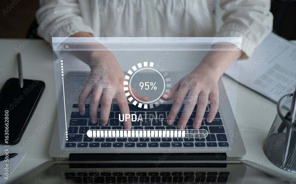 Aufkleber knowledge upgrade and software updates support digital skills growth, competitiveness, and continuou