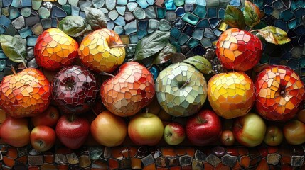 Mosaic art apple