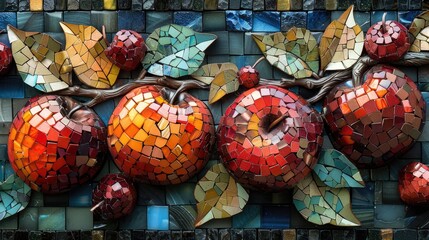 Mosaic art apple