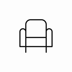 single armchair seat icon sign vector
