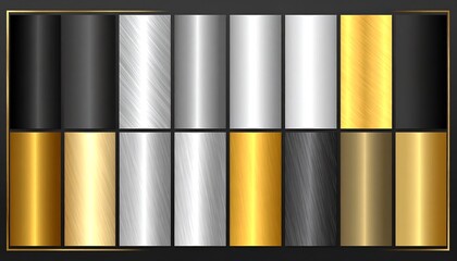 Metallic gradient swatches