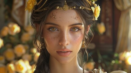 Beautiful girl in ancient Rome