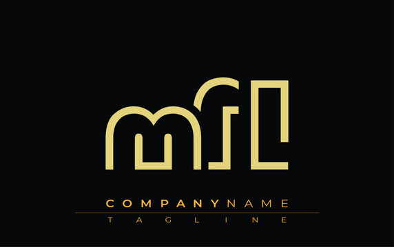 MFL abstract letter design. Modern Business Logo Design With Abstract Typography and Contemporary Style