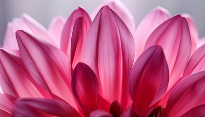 Fototapeta premium a close up of some unusually pink flower petals