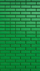 Green brick wall pattern