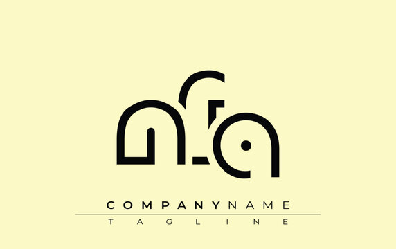 NFA abstract letter design. Modern Business Logo Design With Abstract Typography and Contemporary Style