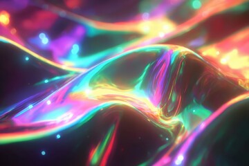 Abstract animation, iridescent background, 4k seamless looped video, 3d render