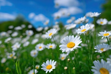 Fototapeta premium Close-Up of Blooming White Daisies