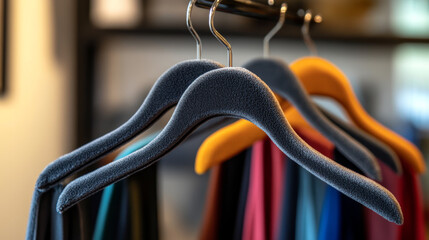 Velvet/Non-Slip Hangers Slim profile with a soft surface that prevents slipping. Ideal for delicate or slippery fabrics like silk or satin. -