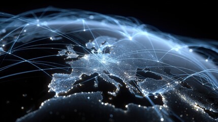 global network europe connections light