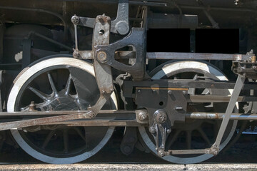 2805-2807 Steam engine wheel mechanism, Essex Steam Railroad museum, Essex, CT
