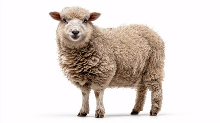 Fototapeta premium Fluffy sheep with wool