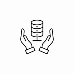 data protection hands icon sign vector