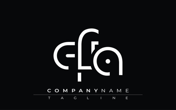 QFA abstract letter design. Modern Business Logo Design With Abstract Typography and Contemporary Style