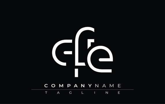 QFE abstract letter design. Modern Business Logo Design With Abstract Typography and Contemporary Style
