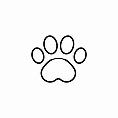 animal paw print icon sign vector
