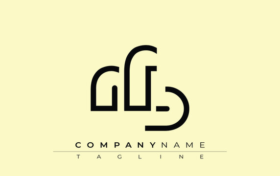 RFB abstract letter design. Modern Business Logo Design With Abstract Typography and Contemporary Style