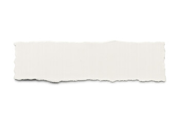 Obraz premium Torn white paper sheet with ragged edges, transparently layered, providing clean space for graphic design elements