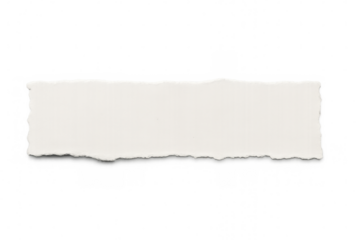 Torn white paper sheet with ragged edges, transparently layered, providing clean space for graphic design elements