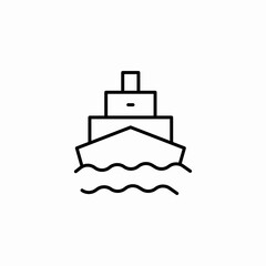 cargo ship ocean icon sign vector