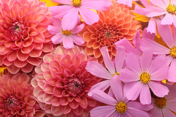 mixed flower bouquet of various types of flowers and colors