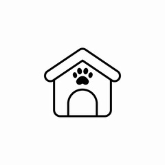 dog house shelter icon sign vector