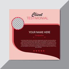 Modern and clean client testimonial design.
