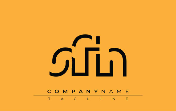 SFH abstract letter design. Modern Business Logo Design With Abstract Typography and Contemporary Style