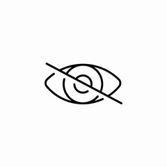 eye sight disabled icon sign vector