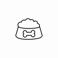 full dog bowl icon sign vector