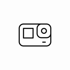 waterproof camera icon sign vector