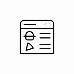 Fototapeta premium web food menu icon sign vector