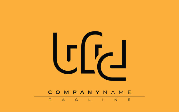 TFD abstract letter design. Modern Business Logo Design With Abstract Typography and Contemporary Style