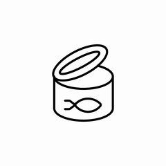 opened fish can icon sign vector