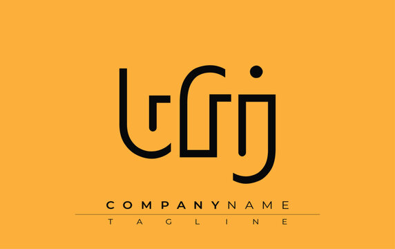 TFJ abstract letter design. Modern Business Logo Design With Abstract Typography and Contemporary Style