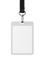 Elegant ID badge mockup ready for your text or design; perfect for any professional event or conference