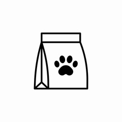 pet food bag icon sign vector