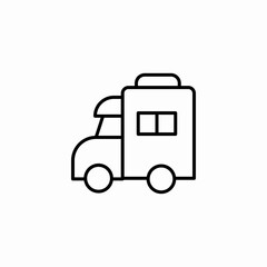 recreational vehicle camper icon sign vector