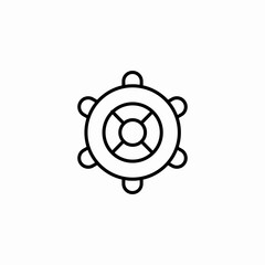 ship wheel rudder icon sign vector