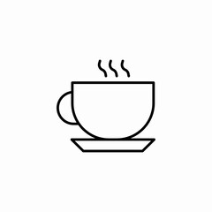steaming coffee cup icon sign vector