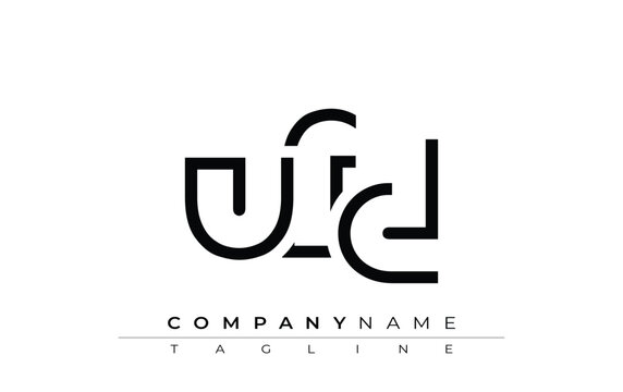 UFD abstract letter design. Modern Business Logo Design With Abstract Typography and Contemporary Style