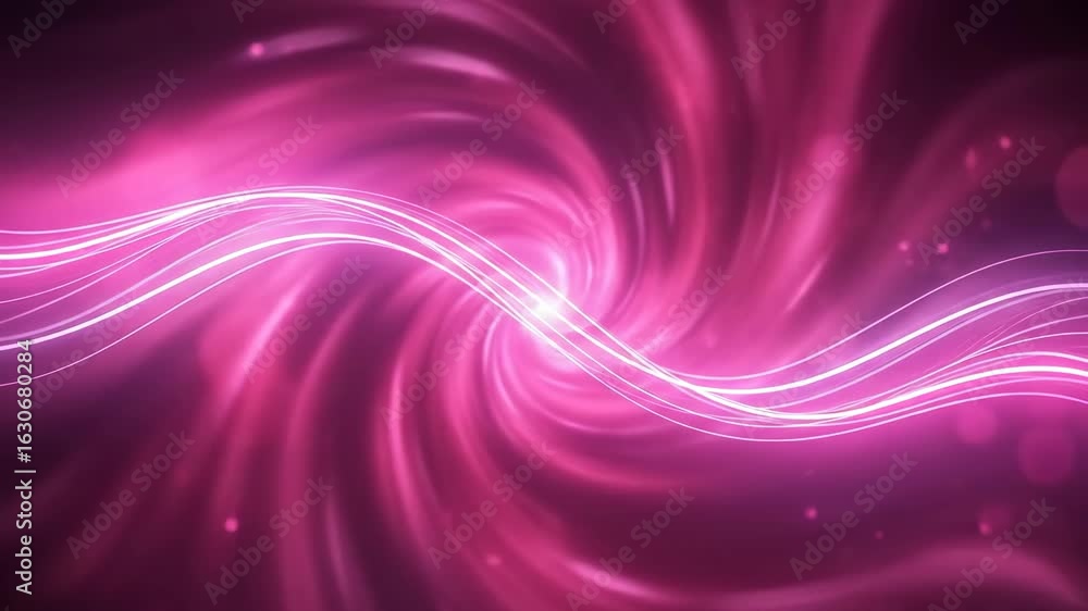 Aufkleber abstract magenta swirling design background with glowing lines vector graphics for creative purposes