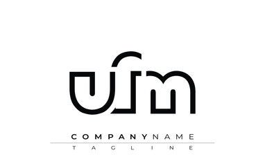 UFM abstract letter design. Modern Business Logo Design With Abstract Typography and Contemporary Style